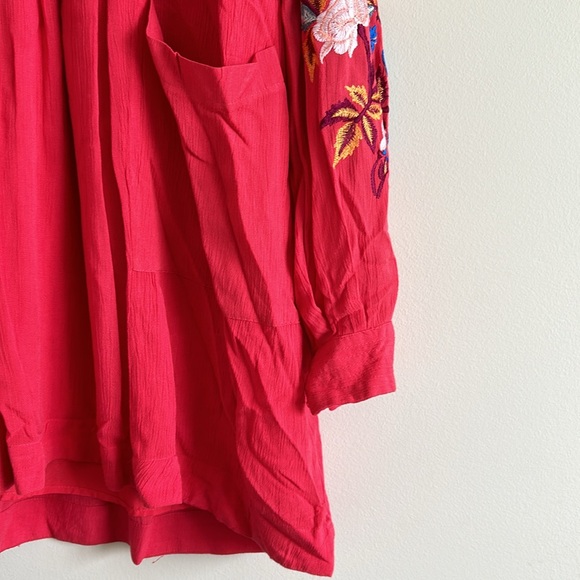 Free People Gauzy Mia Mini Dress Embroidered Flowers XS - Picture 9 of 14